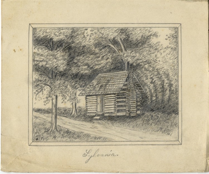 Period Sketch of a Plantation Schoolhouse
