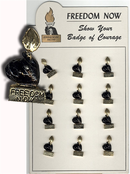 Civil Rights - “Freedom Now” Lapel Pin Display 