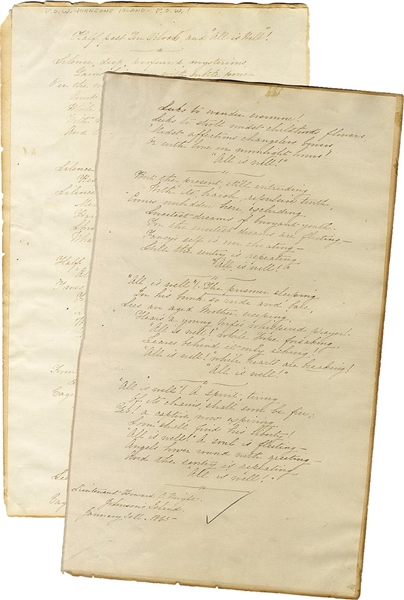 Confederate Officer’s Poem from Johnson’s Island