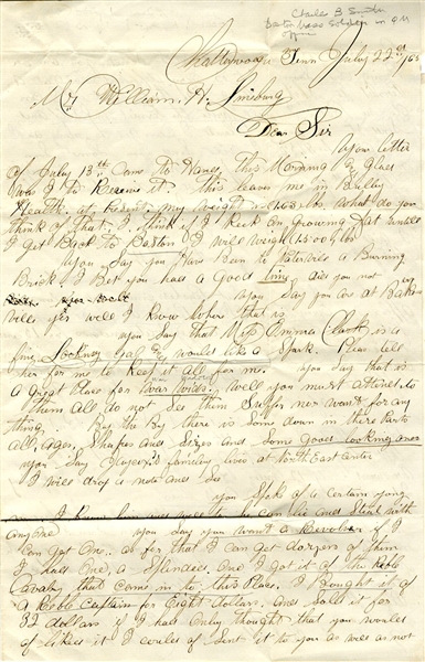 Massachusetts Soldier writes from Chattanooga - “A nxxxxr first a mule next. “