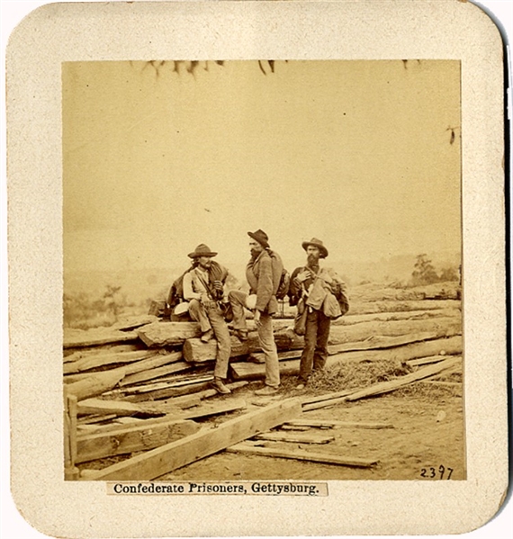 Photograph Three Confederate Prisoners at Gettysburg