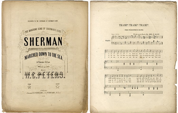 Two pieces of Civil War Sheet Music
