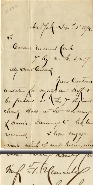 General Winfield Scott Hancock Autograph Letter Signed