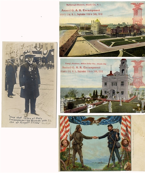 Four GAR Postcards