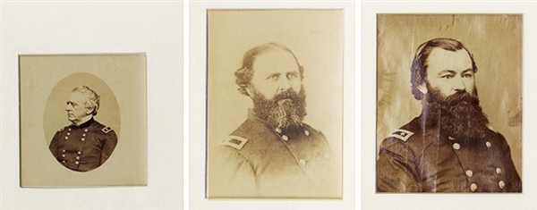 Albumen Photographs of Three Union Generals