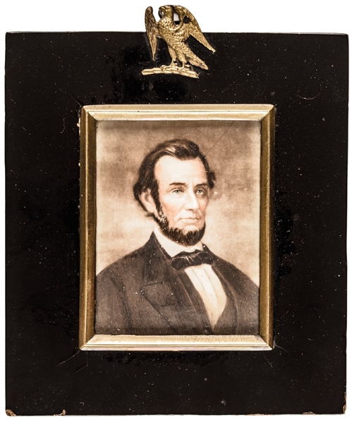 Handsome President Abraham Lincoln Miniature Painting