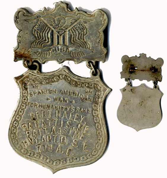  Spanish-American War Badge for Corps Led by General Fitzhugh Lee