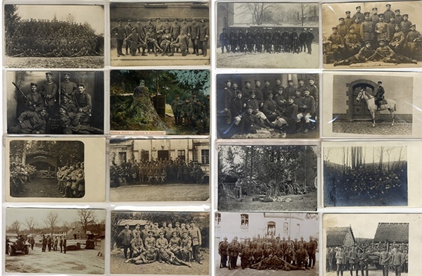 WWI Military Real Photo Postcard Collection with many Rare Images