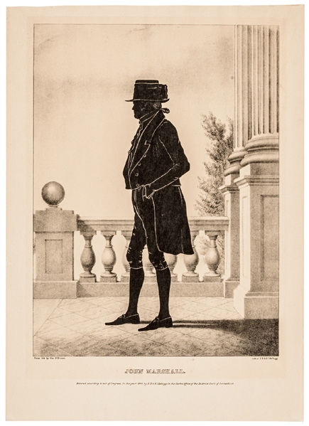 John Marshall Silhouette Print by E.B. & E.C. Kellogg