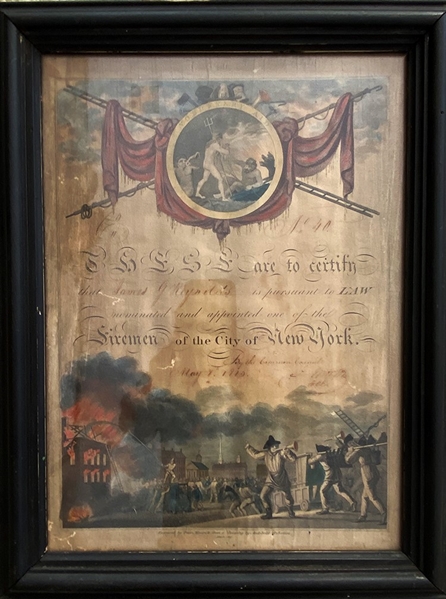 1815 Firemen Certificate