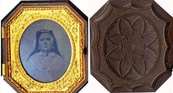 1/4 Plate Ambrotype in Octagon Case