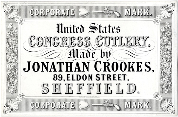 Jonathan Crookes  Knife Maker Advertising Card