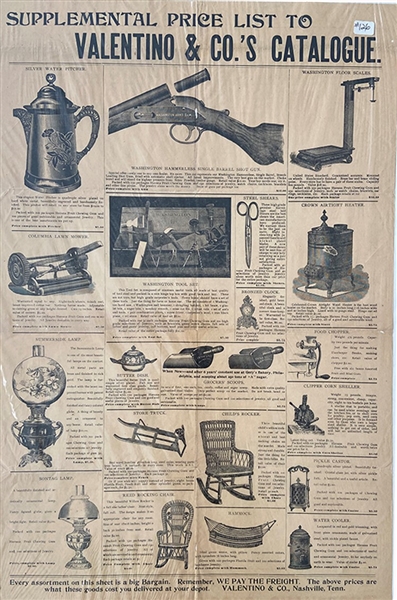 Advertising Poster with the Washington Hammerless Shotgun