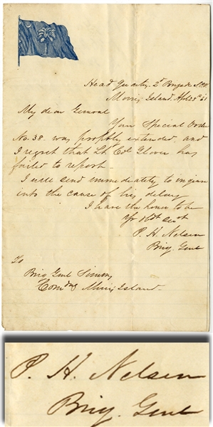 Confederate General Patrick Henry Nelson Writes from Morris Island