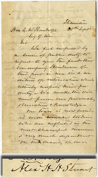 JEB Stuart's Cousin Petitions Against A Drunken Officer's Ride Amongst The Wounded.