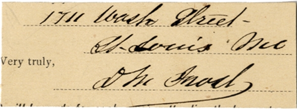 Autograph of Confederate General Daniel M. Frost