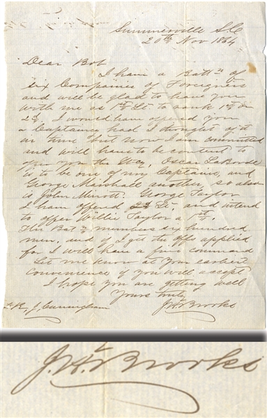Rare “Galvanized Southerns” Letter About Filling This Commanders Regiment