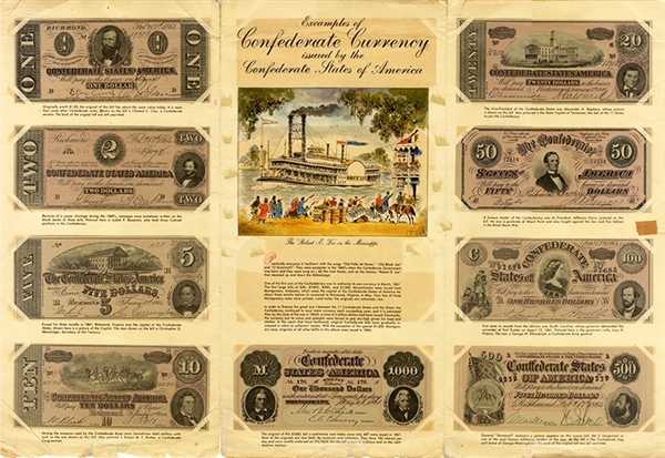 Album, for reproductions of Confederate Currency