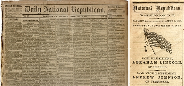 Lincoln Presidential Ads in Each Issue