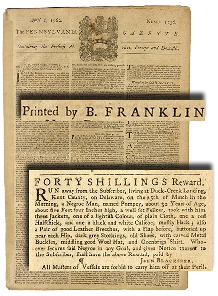 Benjamin Franklin’s Pennsylvania Gazette