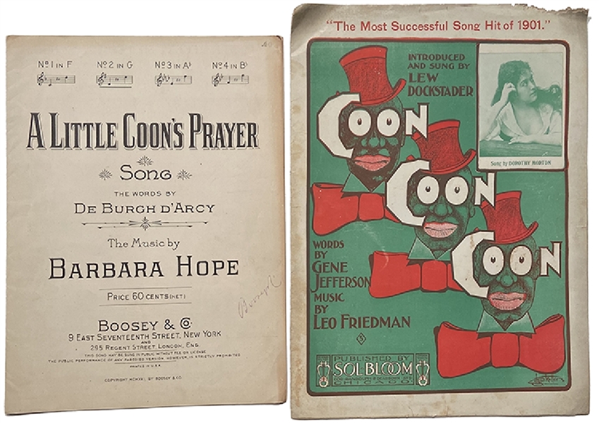 Two “Coon” Music Sheets