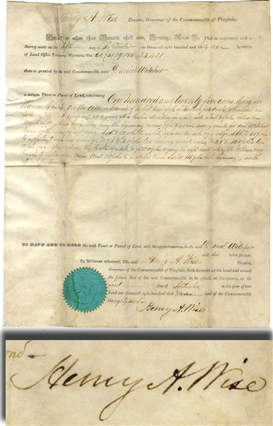 Governor Henry Wise Land Grant