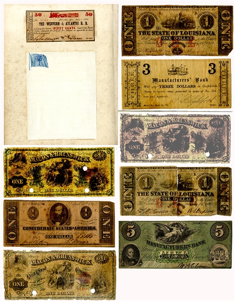 Eight Pieces of Confederate Money
