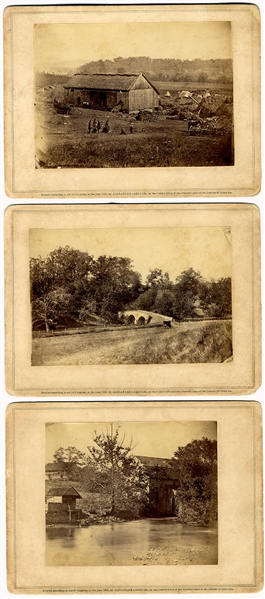 Three Alexander Gardner Antietam Albumen Photographs