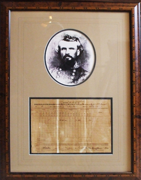 Nathan Bedford Forrest Signed War-date Confederate Document