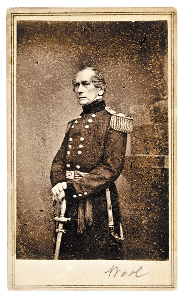 1862-Dated Civil War Union General John Wool Carte de Visite Photo by Brady
