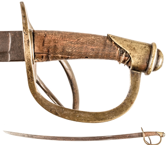c. 1840-1850’s Civil War Era Use, Model 1840 Import Cavalry Sword