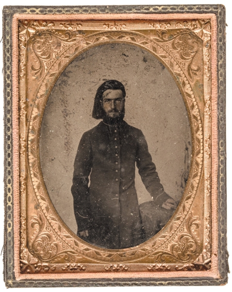 c. 1862 Original Civil War Era Tintype Photograph of a Civil War Zouave Soldier