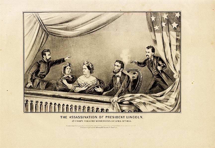 Lincoln Assassination Lithograph