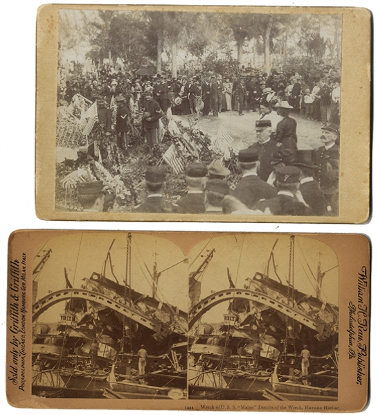 USS Maine Wreckage and Victims Graves Photographs