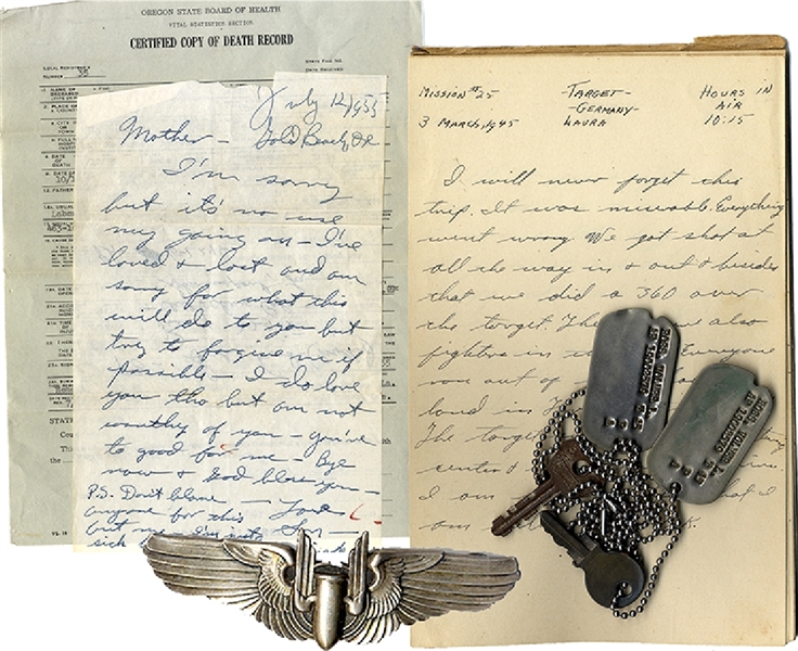 WWII Air Gunner’s Archive - Includes His Suicide letter