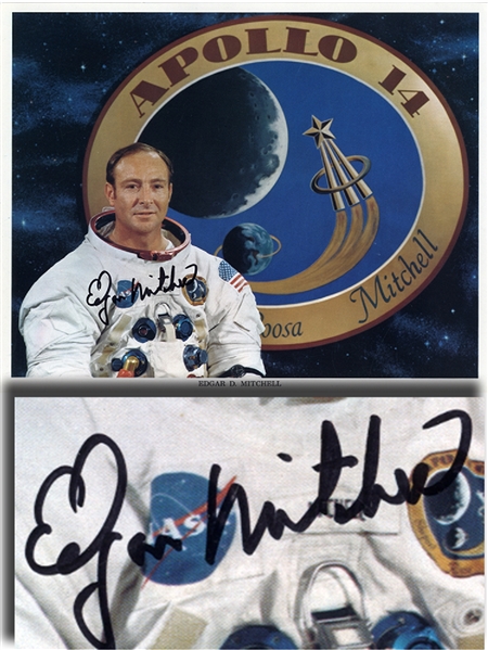Astronaut Edgar Mitchell Signed Photograph