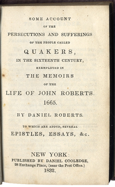 Quaker History Book