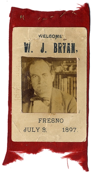 William Jennings Bryan Albumen Photograph Ribbon