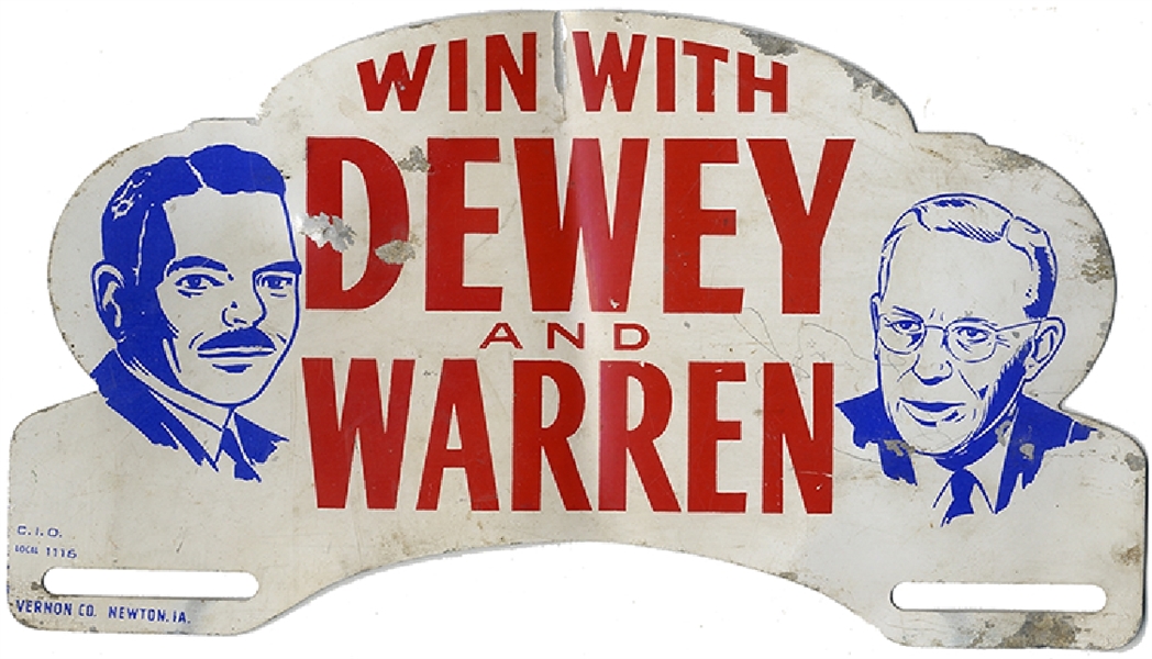 1948 Presidential Campaign License Plate