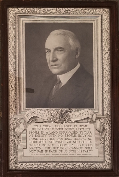Harding Print Presented at His Inauguration