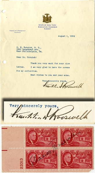 Franklin Roosevelt Philatelic Signed Items