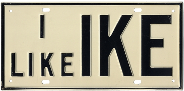 Eisenhower Campaign License Plate
