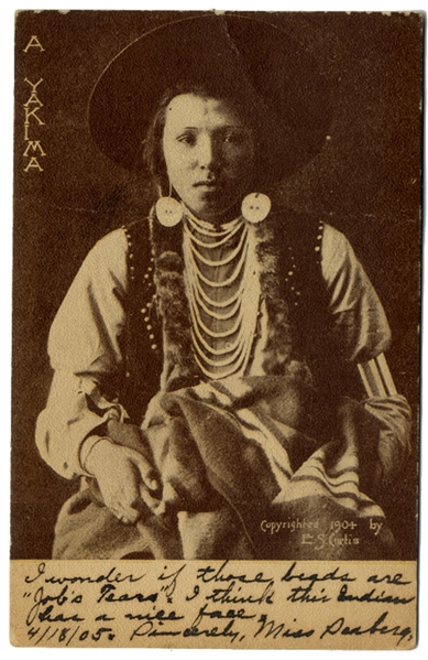 Edward S. Curtis Photograph of A Yakima Indian