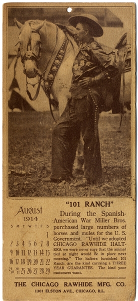 101 Ranch Calendar Card