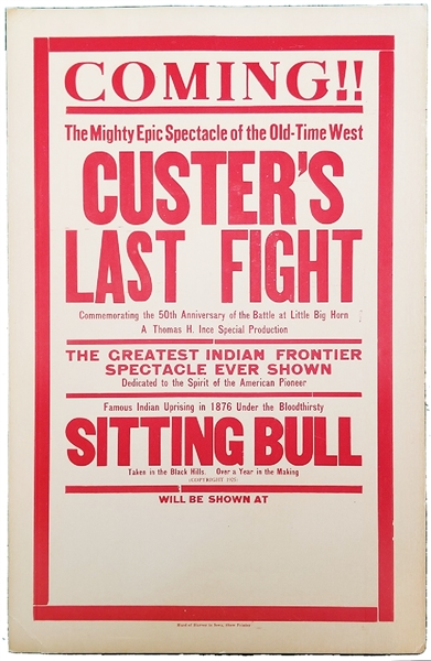 Custer's Last Fight 1925 Movie Announcement