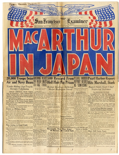 Dramatic WWII Ending Newspaper
