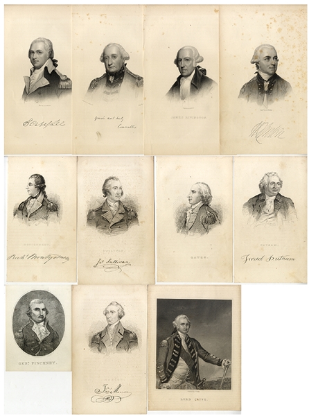 Collection of Revolutionary War American and British General's Portraits 