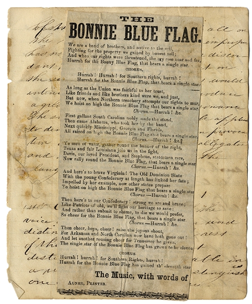 A Confederate Music Sheet 