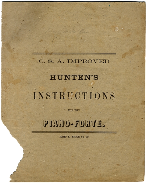 Confederate Piano Instructions 