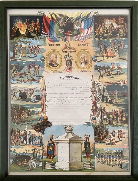 The Improved Order of Red Men Certificate